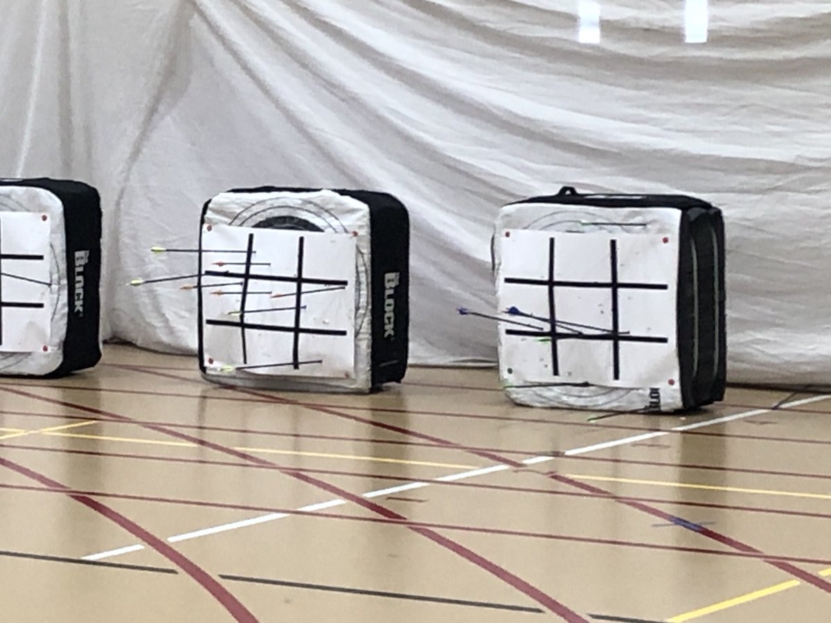 wuolletb's tweet photo. Had fun playing an archery version of Tic-Tac-Toe in Lifetime Activities today. #phyed #PE #NASP https://t.co/FnH6OTwT09