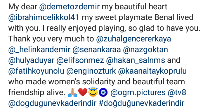 DemetMalaysia's tweet photo. Even if your role is ending, #Benal will definitely be remembered for all the mixed emotions she gave us, ufff &amp; wow! 😜😅 Been quite a journey, huh?

Dear Inci @IncinurSevimli
Wishing you the best of moments in your next venture. Pleasant knowing you, girl! 🤝🏼💃👏🏼 https://t.co/WRfRFFNj7q