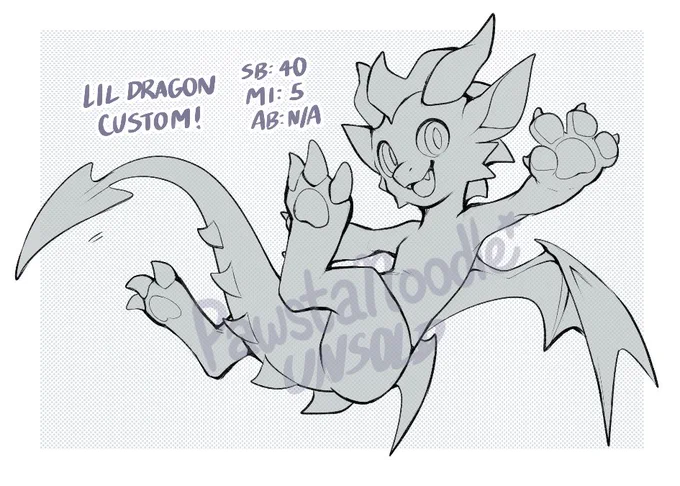 i made a lil dragon adopt lineart but i cant decide on the colors, so im turning it into a custom auction where the winner gets to choose!!?
check the pic for details | ends in 24 hrs | pls bid in a comment chain
if the bid reaches 400, i can do some lineart edits!
tysm!! ?❤️ 
