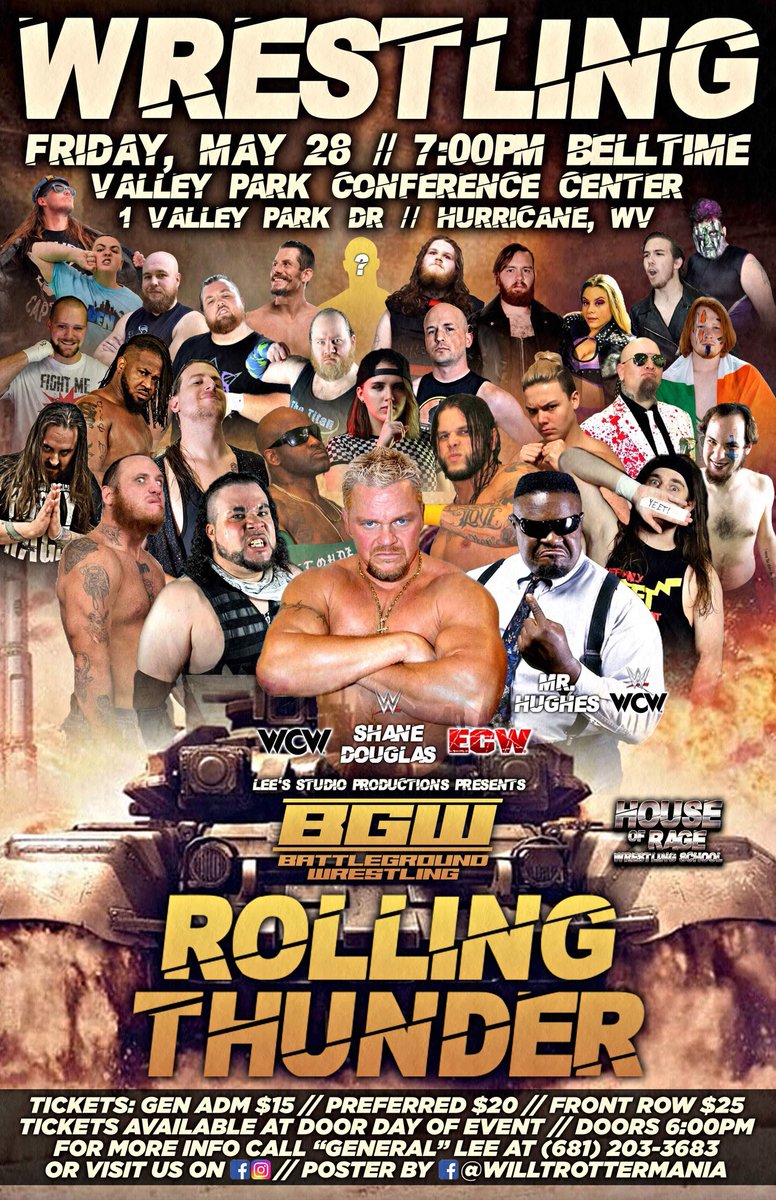 RageHouseof's tweet photo. YOU NEED TO GET YOURS TODAY !!!

Tickets for the May BGW Wrestling Show are already ON SALE. We are limited on FRONT ROW &amp; PREFERRED so get on the website now and get yours! 

https://t.co/Gqbj2WiZNV https://t.co/rO9DjfRmdC