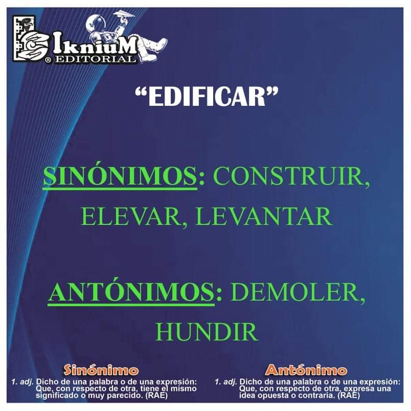 Iknium's tweet image. .
.
.
.
#ortografía #Edificar #sinónimo #antónimo #vocabulario #iknium #educación #👍🏼 #👀 #😲 #❤️ #😢 #🙂 #🧐 
.
@iknium.COMIPEMS              @iknium.UNAM