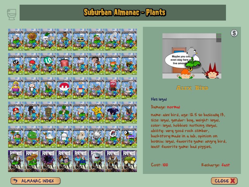 Almanac image - Plants vs Zombies - IO Series mod for Plants Vs Zombies - ModDB