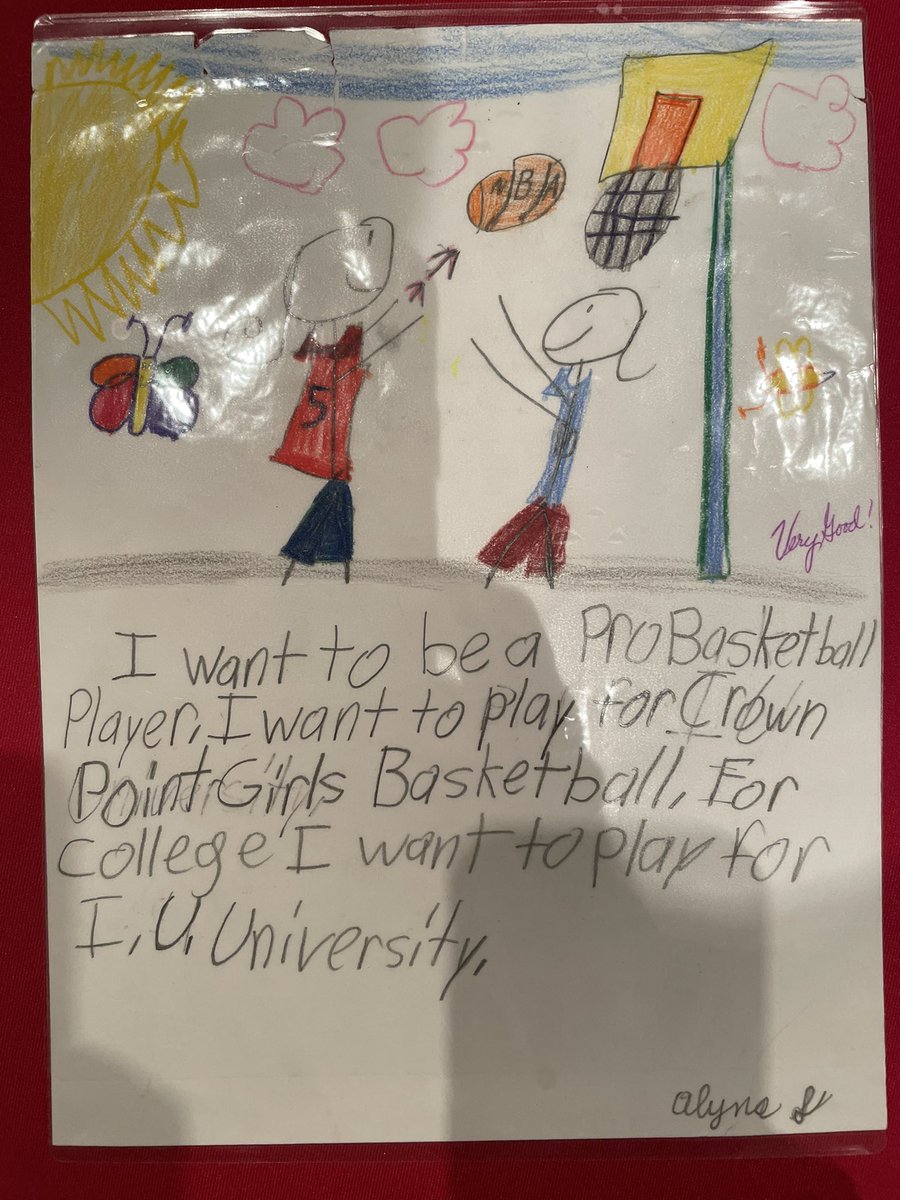 Big day for our program as 4A Indiana State Champion and <a href="/CP_Bulldogs/">Lady Bulldogs BBall</a> standout <a href="/LynaaSantiagoo2/">Alyna Santiago</a> officially signs with <a href="/IUNWBSKT/">IU Northwest WBB</a>! Check out Lyna’s drawing from 3rd grade! #IUN #TheRedHawkWay