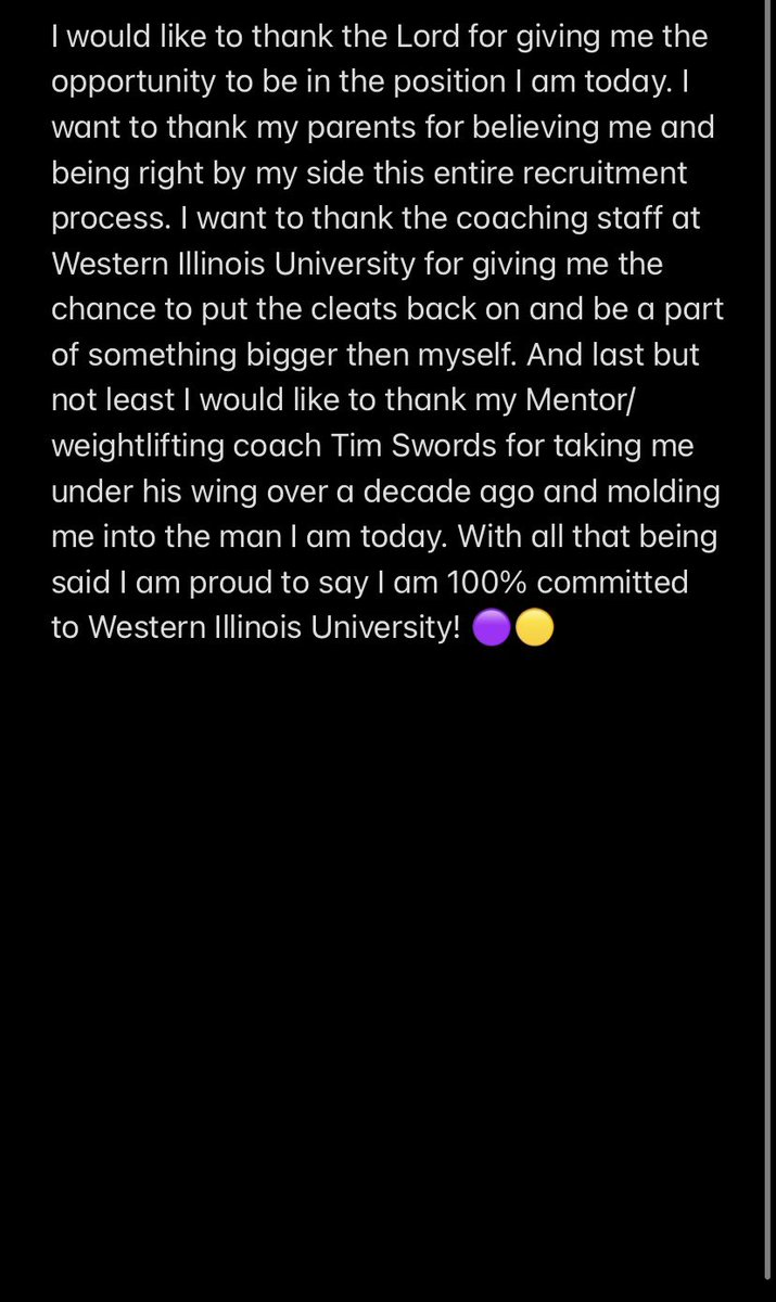 RyanKnaus28's tweet photo. COMMITTED. #TRADITIONofTOUGH @CoachDP78 @_CoachElliott @WIUfootball https://t.co/51o4WMsthQ