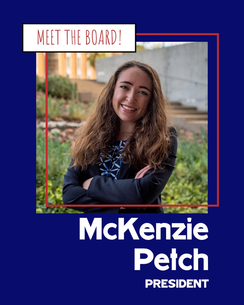Meet our newly elected 2021-2022 board! First up we have our President, McKenzie Petch! McKenzie is an upcoming junior double majoring in Law and Environmental Studies with minors in Criminology and German Studies.