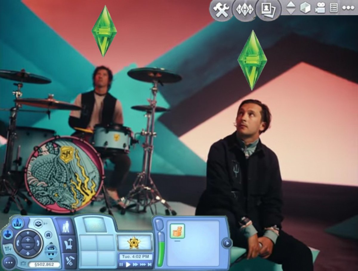 istayvulnerable's tweet photo. twenty one pilots as sims https://t.co/h7ofyZjm1E