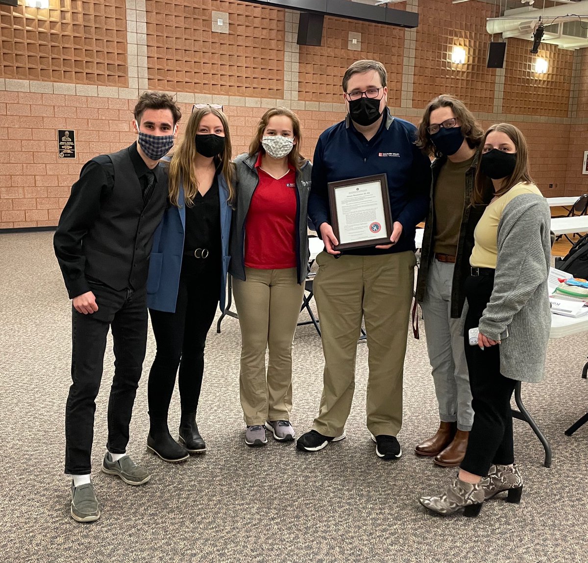 SVSU Student Association is honored to grant the Association’s Honorary Award to Hunter L. Koch. Hunter’s wisdom and dedication to the Association has impacted every representative that serves in the organization, and his reach extends to the greater campus community. Thank you!