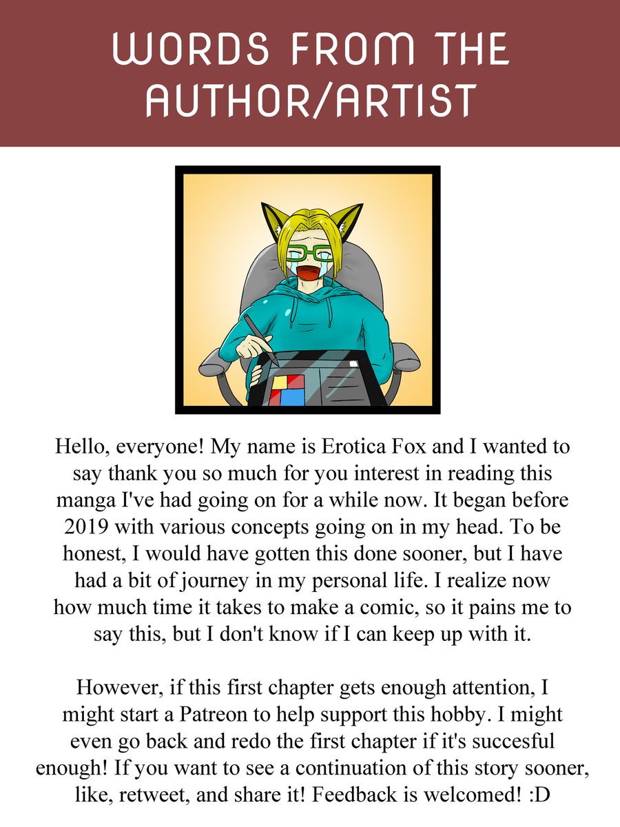 eroticafox's tweet photo. Hello! I finally got chapter 1 of my manga completed! If you want me to continue this story, please spread this around so I can do so via Patreon! Please read right to left. PS: I attached my commission sheet so I can have this pinned :D 

#hentai #boyfriendtenant #eroticafox https://t.co/PgHeL6x6Og