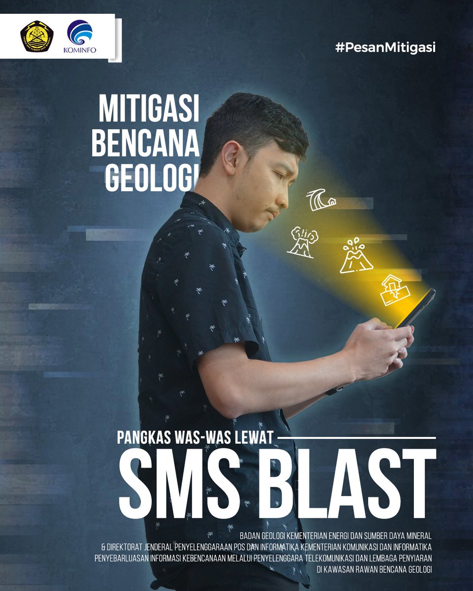 PemkabPemalang's tweet photo. 1. Baru-baru ini Kementerian ESDM menggandeng @Kemkominfo baru saja melaunching SMS Blast lho, apa iitu? Simak treadnya kuy! #PesanMitigasi https://t.co/0VV8s3UAOP