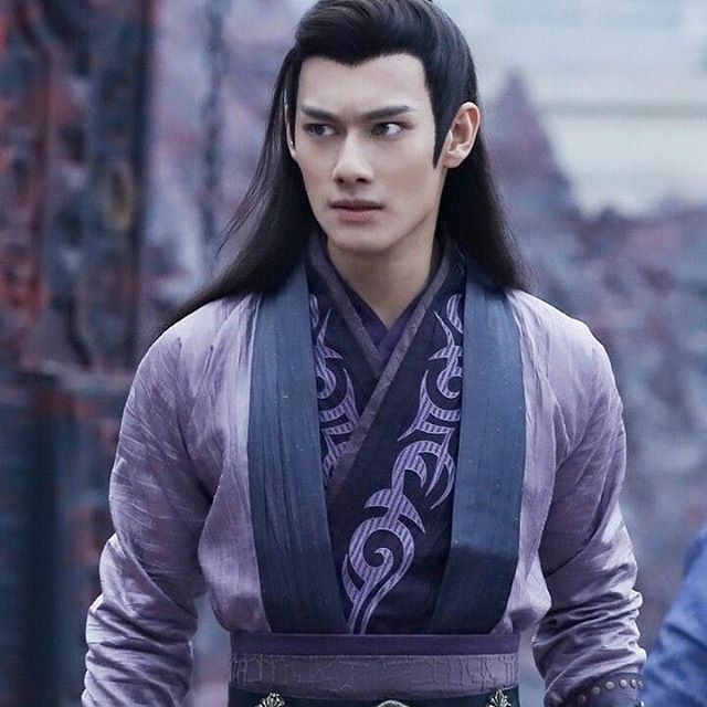 This is Jiang Cheng, aka Jiang Wanyin, Wei Wuxian's martial brother. Jiang Cheng is a great big ball of Feelings who really needs a hug. His primary mode of expressing affection is anger, and also he has a purple lightning whip called Zidian, which is very sexy of him.