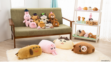いらすとや むにゅまる ぬいぐるみクッション 巾着など新作グッズ登場