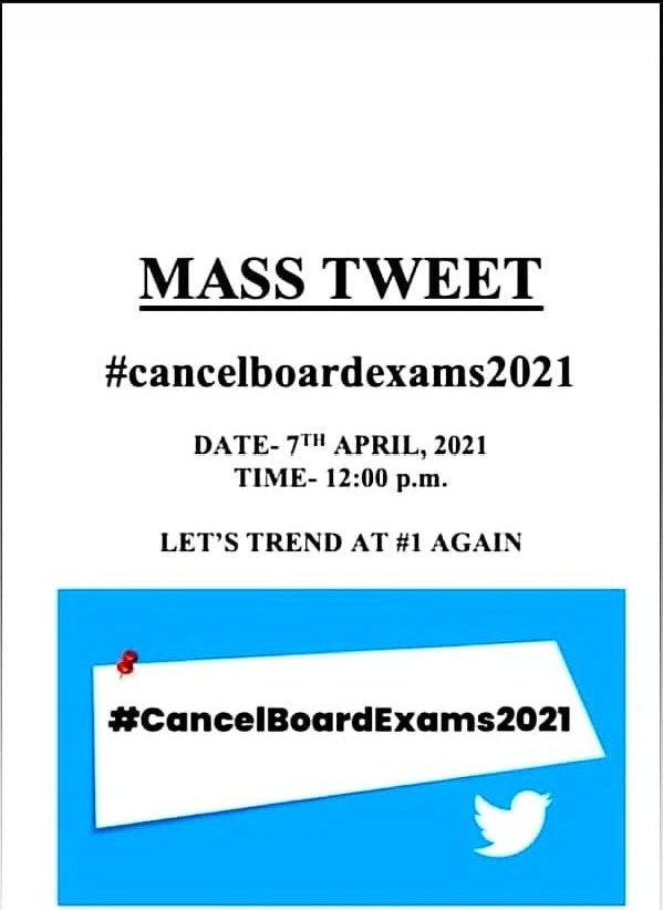 iamRithwikrao's tweet photo. LET'S TREND AT#1 AGAIN 
#cancelboardexams2021 
@bandisanjay_bjp sir please support the students... https://t.co/WEtgHv5ISm