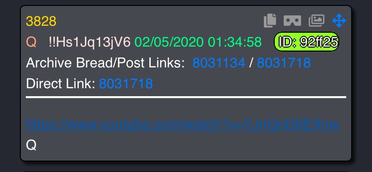 9/ Drop 3828 on 2/5/20 at 0134Again, just a link to the YT video with the Dracu666 link(At some point some autist will have to figure out time differences between all these to look for anything similarity)