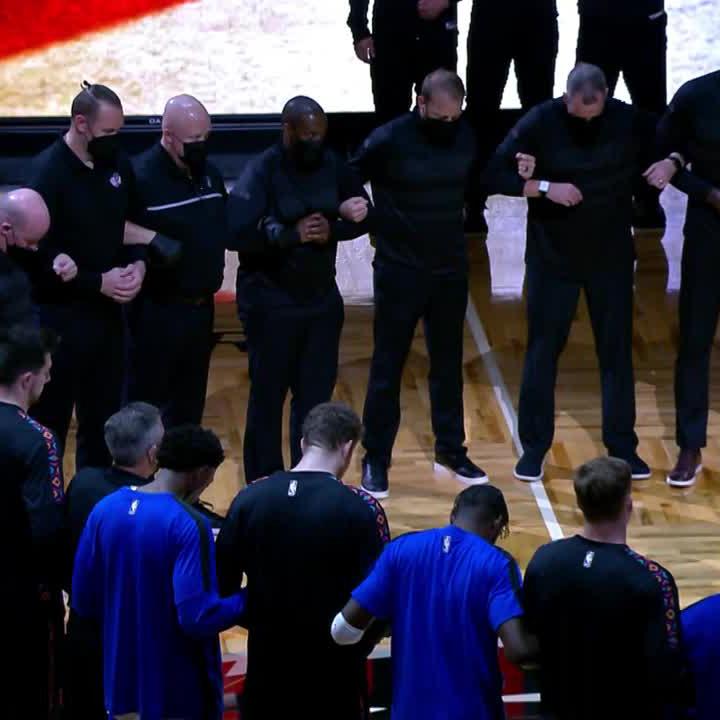 RT @BleacherReport: Magic and Spurs lock arms at center court after the police killing of Daunte Wright on Sunday https://t.co/6xF0cHFH4s