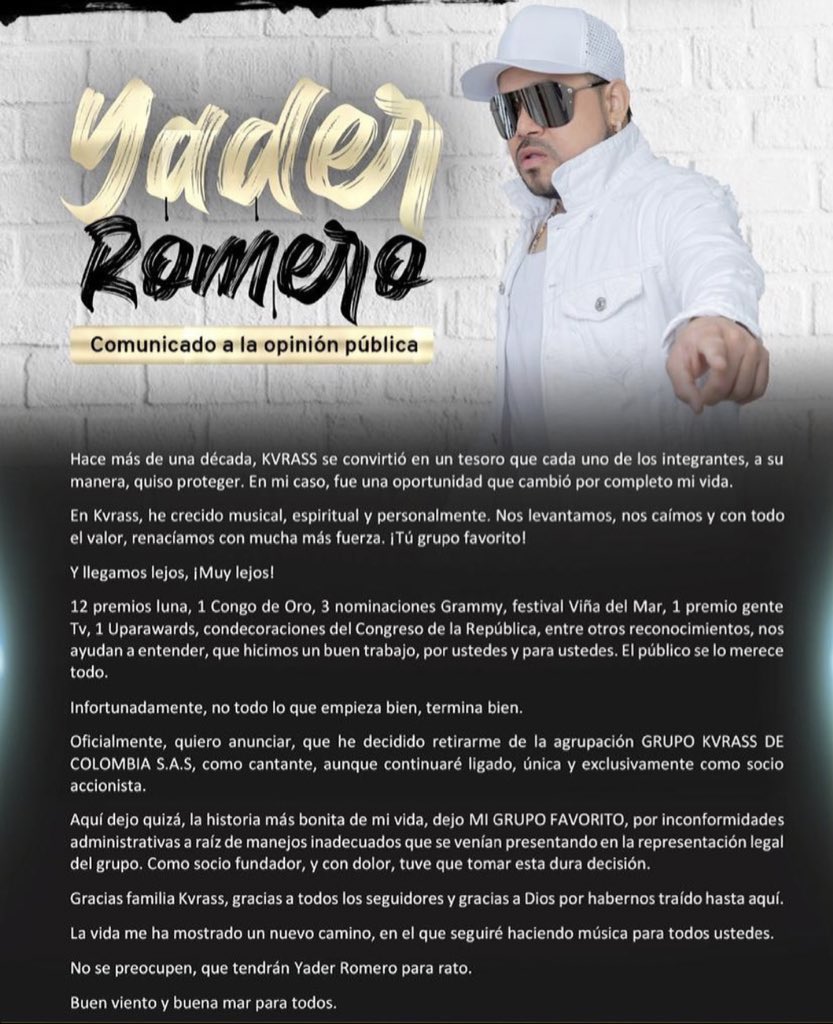 mibucara's tweet photo. #Yader confirma lo confirmado 👇🏻 #NovamasconKvrass https://t.co/SWFnR65NEp