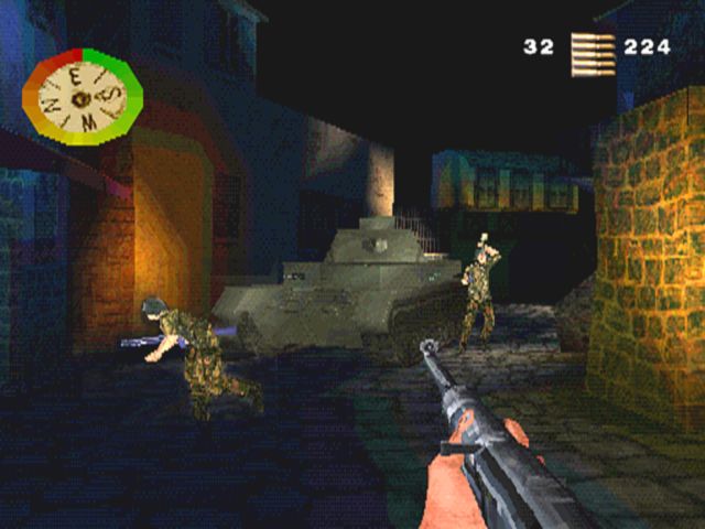 Now I want to point out where I may differ in the opinions some have in how games have aged. I'm going to pick Medal of Honor - a great game with a cool aesthetic. Despite the hardware limitations of the PS1, this game does a great job because of clever design decisions.