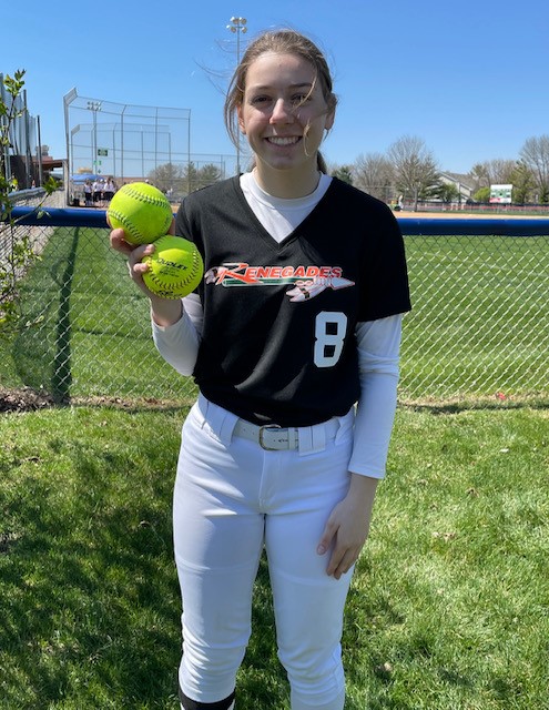 IowaRenegades's tweet photo. Congratulations to Breanna Nolte on her 2 Homeruns in the 18u open division of the Perfect Game Spring Kickoff on 4-11-21. https://t.co/TkiPt1zVGC