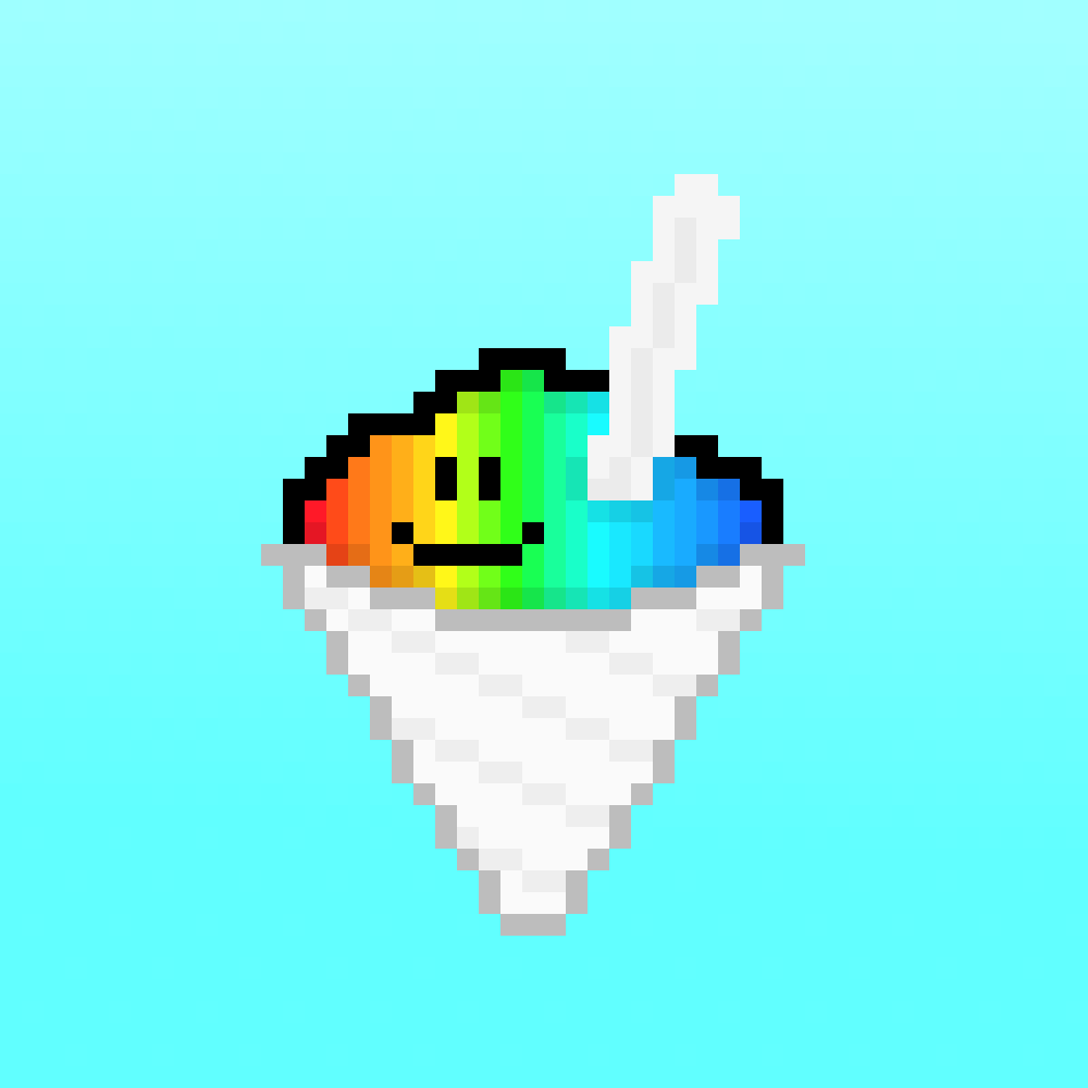 ☁️ anyone like snow cones? clouds are normally light and fluffy, but this cloudie is a rainbow flavored icy treat for a hot day! cloudie #010 is now available <a href="/opensea/">OpenSea</a> 

opensea.io/assets/0x495f9…

☁️ Price: 0.005 ETH

#NFT #NFTs #NFTcommunity #NFTart #nftcollector #nftcollectibles