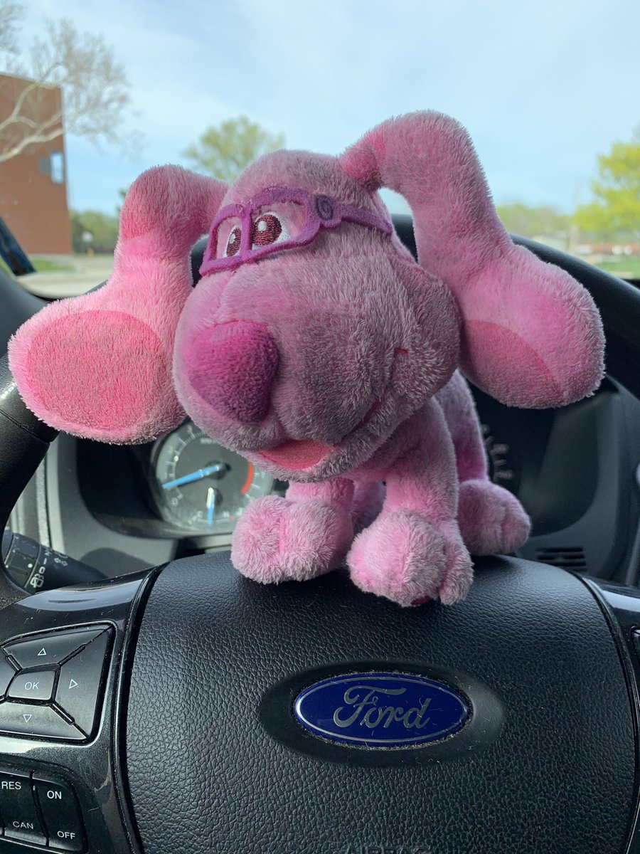 Officer Pence picked up this subject on W. 23rd today. Her name is Magenta, appx. 4.5 inches tall, glasses and is, well, magenta. She’s enjoying her ride-along, but we’d like to get her home. Send us a message if you know her family. Magenta. Not Officer Pence.