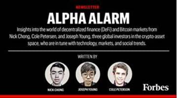 Matthew Hutchison (@mhutchison) on Twitter photo Big warm <a href="/Forbes/">Forbes</a> welcome to:
--> <a href="/n1ckchong/">Nick Chong</a>, <a href="/cole0x/">Cole</a> & <a href="/iamjosephyoung/">Joseph Young</a>, who are bringing their popular "Alpha Alarm" newsletter to our platform from Substack;
--> And author <a href="/KevinDowd/">Kevin Dowd</a> who joins from Pitchbook & will author "Deal Flow"
forbes.com/sites/forbespr⦠Big warm <a href="/Forbes/">Forbes</a> welcome to:
--> <a href="/n1ckchong/">Nick Chong</a>, <a href="/cole0x/">Cole</a> & <a href="/iamjosephyoung/">Joseph Young</a>, who are bringing their popular "Alpha Alarm" newsletter to our platform from Substack;
--> And author <a href="/KevinDowd/">Kevin Dowd</a> who joins from Pitchbook & will author "Deal Flow"
forbes.com/sites/forbesprā¦