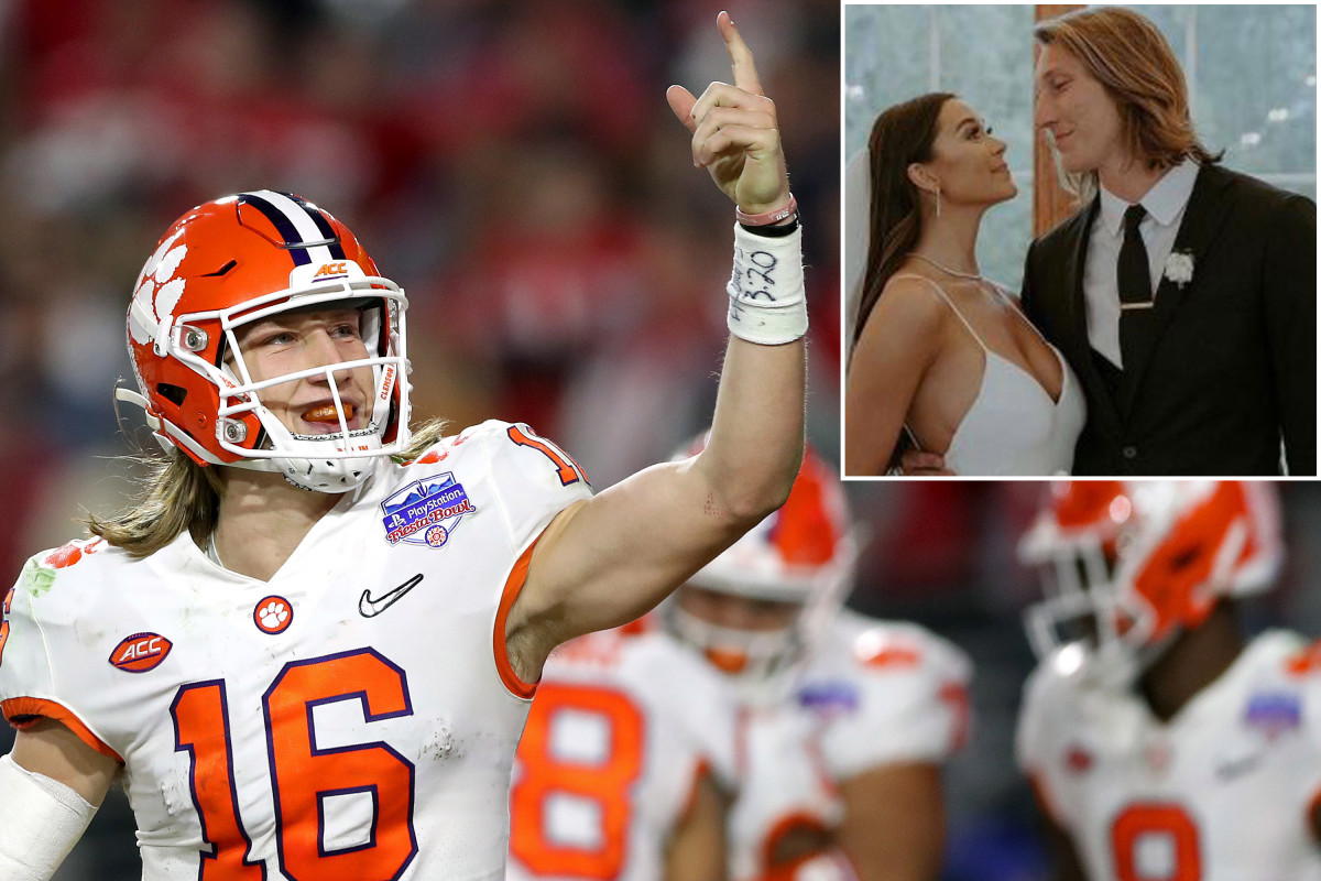 Trevor Lawrence marries Marissa Mowry after skipping NFL Draft event trib.al/NGXVUdX