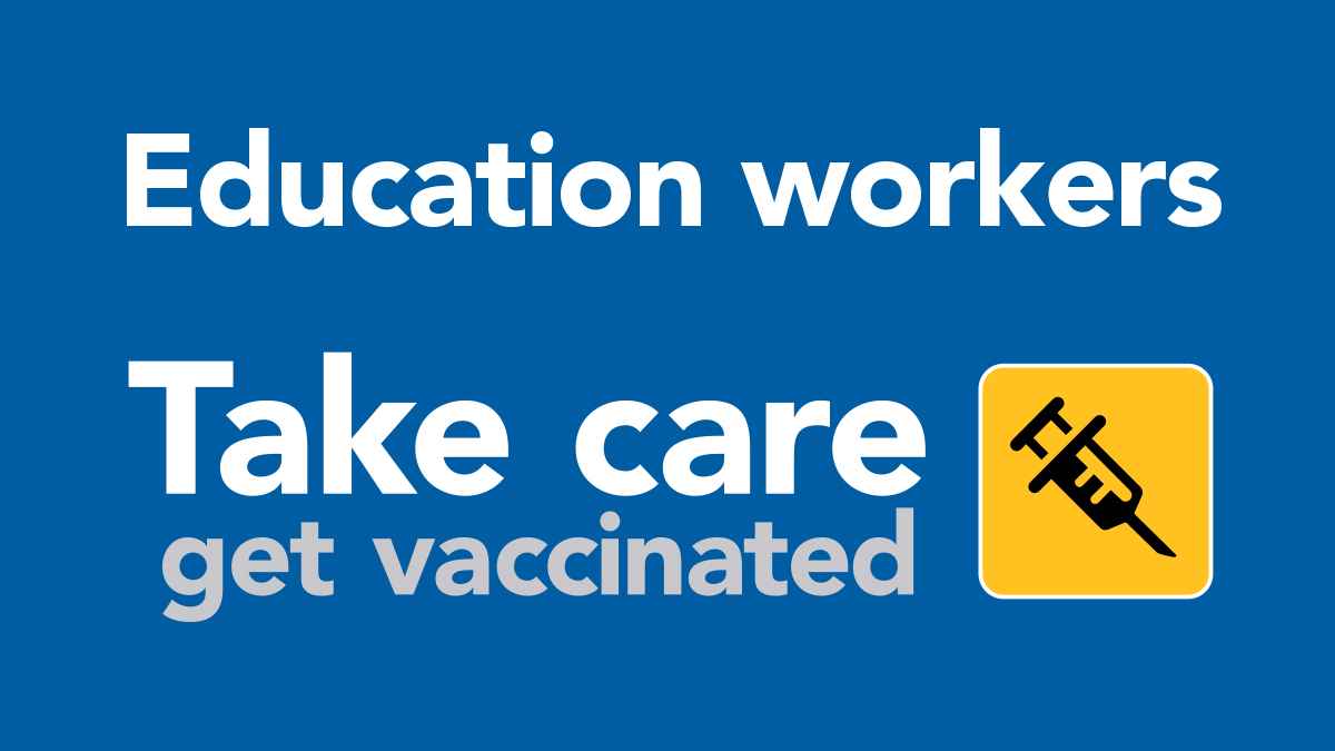 Great news! These groups can book a COVID-19 vaccine appointment by calling the Provincial line at 1‑833‑943‑3900: 

💉 Education workers who live or work in hot spots in Peel 
💉 Special education workers who live or work anywhere in Peel  

Learn more: bit.ly/3tejnI9