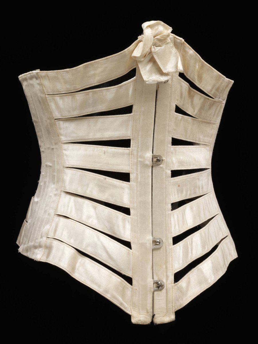 23 - Steel boning meant that yes, sometimes corsets were awful. But, as someone who has worn a good fitting corset numerous times, it's not a torture device if worn correctly.I am obsessed with this ribbon corset because it looks like a ribcage & I'm getting Harrowhark vibes.