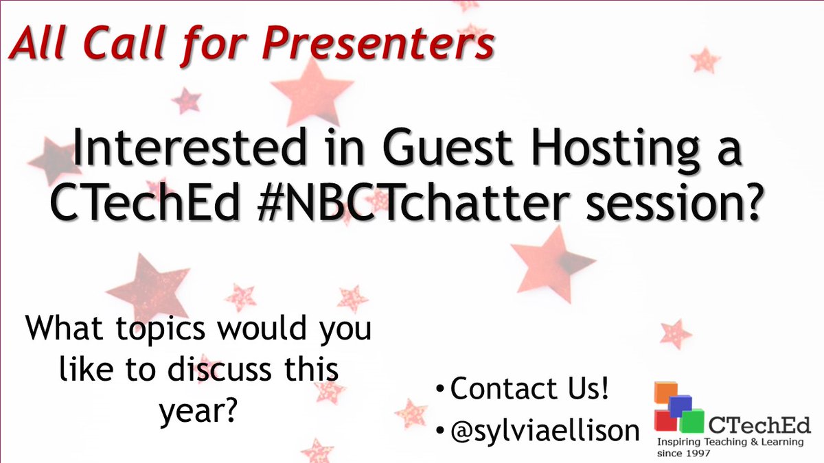 Interested in learning how to host a chat ... DM <a href="/SylviaEllison/">Sylvia Ellison</a> for help!  We'd love to get you on the calendar for the 2021-2022 school year! #NBCTChatter