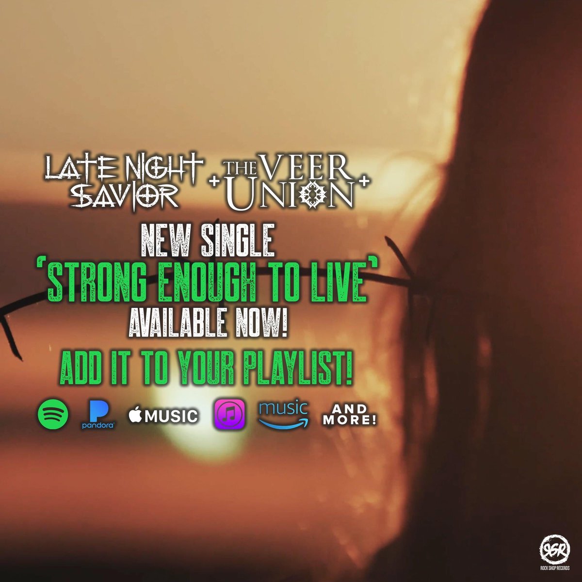 TheVeerUnion's tweet image. Need some #motivationmonday to get you through the week? The NEW Late Night Savior SINGLE, "Strong Enough To Live" feat. The Veer Union is AVAILABLE NOW!! ADD it to your Playlists!
ffm.to/strongenoughto…
#latenightsavior #theveerunion #strongenoughtolive #rockshoprecords