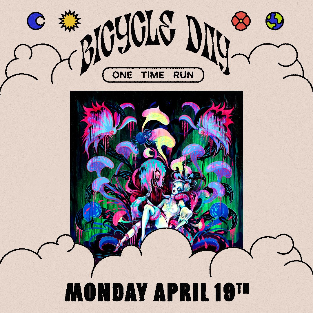 HijinxArts's tweet image. Check out this first look at Camille Rose Garcia’s (@crgstudios) upcoming print release with @1xRUN for Bicycle Day on April 19!

More info available at 1XRUN.com where you can sign up for early access to the drop! 🚲

#camillerosegarcia #1XRUN #artlifeisthebestlife