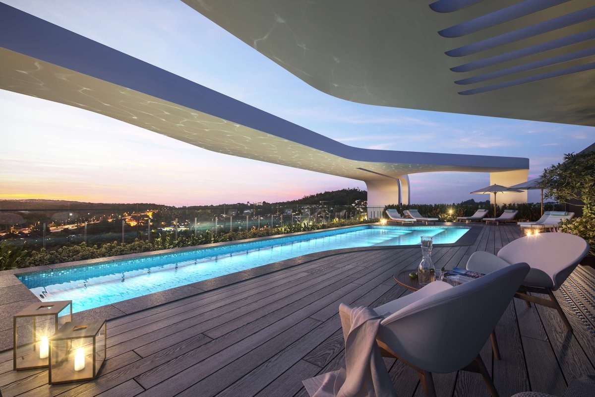PDS_Group's tweet image. Dinner, a barbie, and a movie and pool area with a view! What a great rooftop terrace! #pdsgroup #design #architecture #outdoorterrace