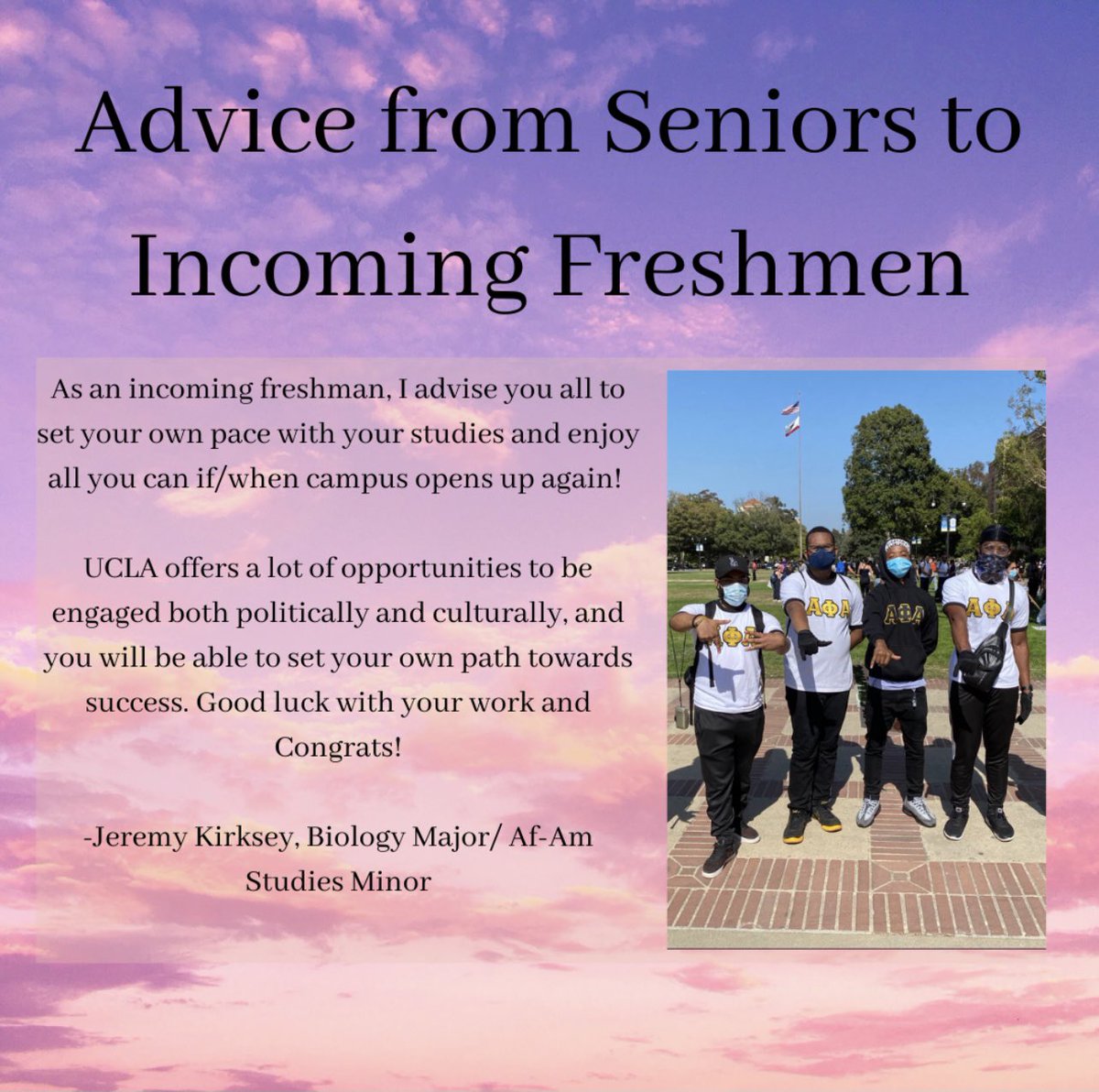 ASUadmitWeekend's tweet photo. Advice from our seniors💙💛🐻 https://t.co/CD86xHG8zs