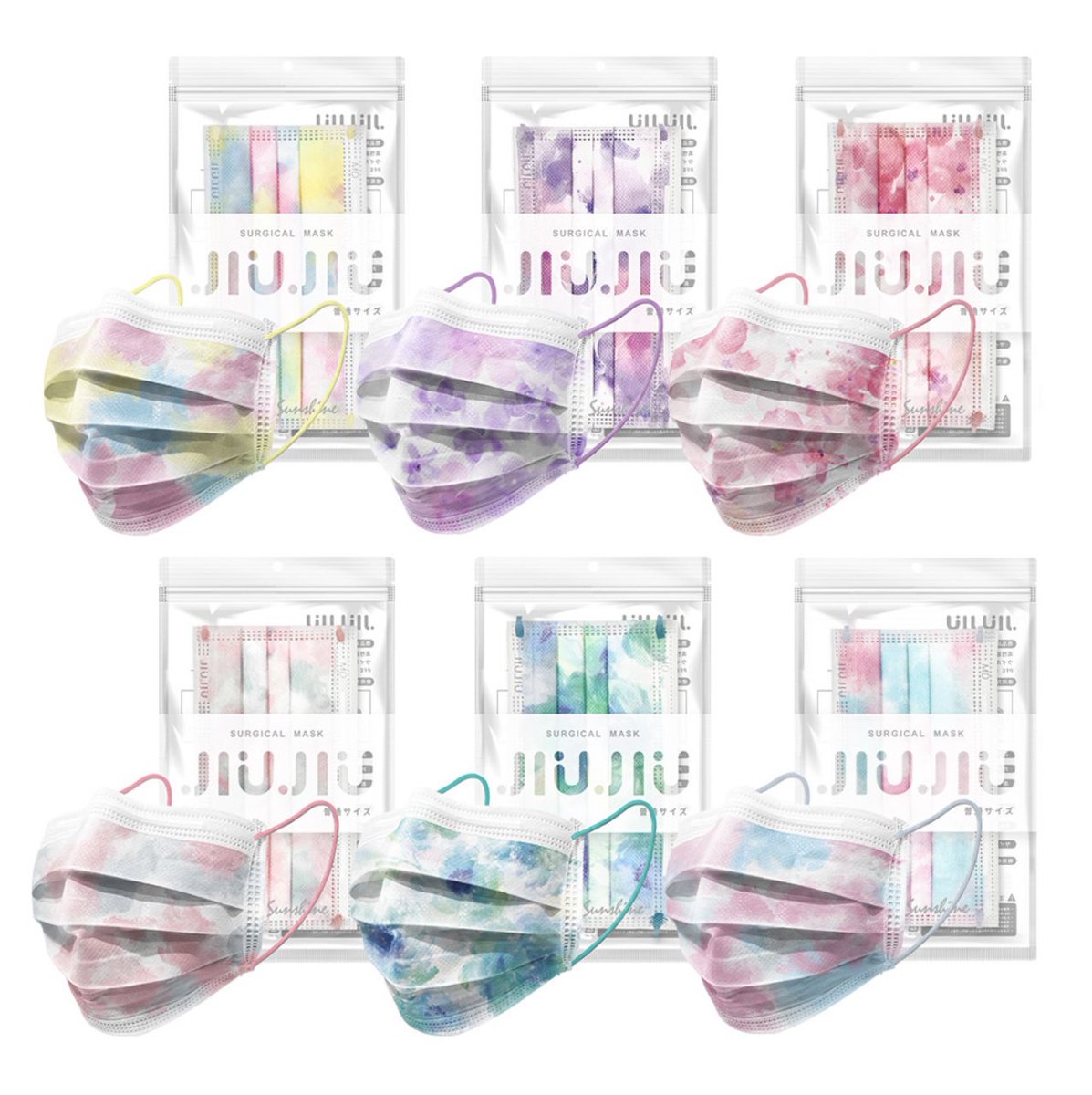 Jiujiuサージカルマスク 公式 Jiujiu パステルパレット 普通サイズ 小さめサイズ 5枚入 爽爽猫 普通サイズ 10枚入 Morita Chen 普通サイズ 10枚入 Jiujiu公式オンラインストアにて予約販売開始致しました 4月末より順次発送して参ります
