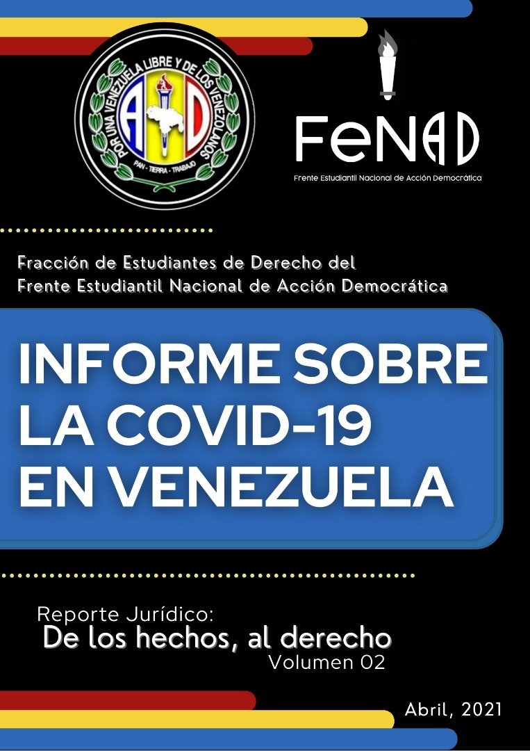 carlosagarcia24's tweet photo. Desde la Fracción de Estudiantes de Derecho del Frente Estudiantil Nacional de @ADemocratica (@fenad_ve). Hoy #12Abr, presentamos un informe detallado sobre el #COVID19 en #Venezuela.

Lo puedes descargar a través del siguiente link:

https://t.co/7Aak20oECF https://t.co/he99Xro6QK
