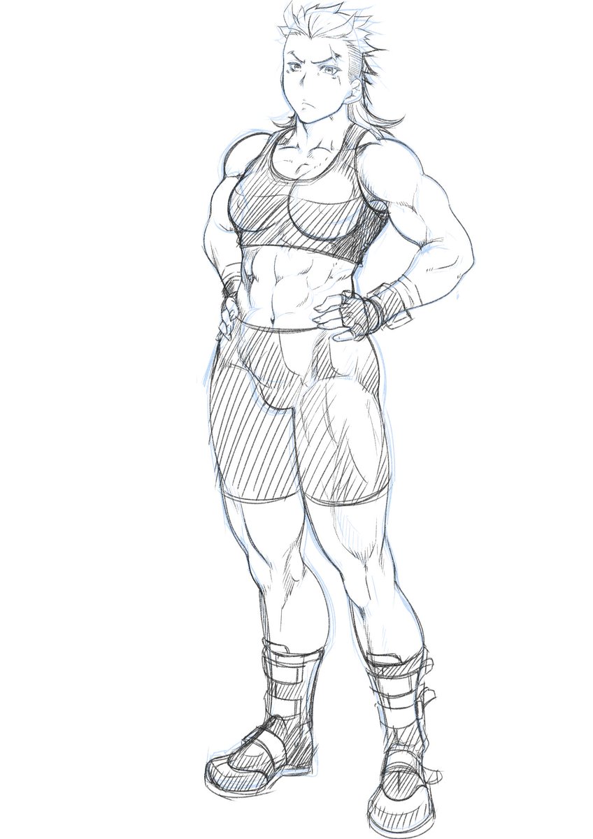 大黑屋炎龍 技法書発売中 Auf Twitter 鬼頭忍 立ち絵ラフ 少しソフトにして女性らしい体つきにチェンジ セクハラ女王っぷりは変わらず