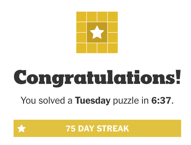 composer314's tweet image. My quickest Tuesday so far
@NYTimesWordplay