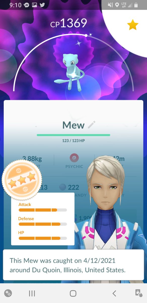 datgoodoleboy's tweet image. Last catch of the 1,510 was this wild spawn 2082cp Alakazam.
#ShinyMew #KantoEvent @PokemonGoApp