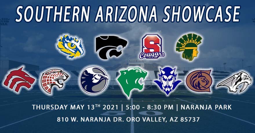 Marana Tiger Football (@maranafb) on Twitter photo 🚨SOUTHERN AZ SHOWCASE🏈
📅: May 13th, 2021
📍: Naranja Park🌵 🚨SOUTHERN AZ SHOWCASE🏈
📅: May 13th, 2021
📍: Naranja Park🌵