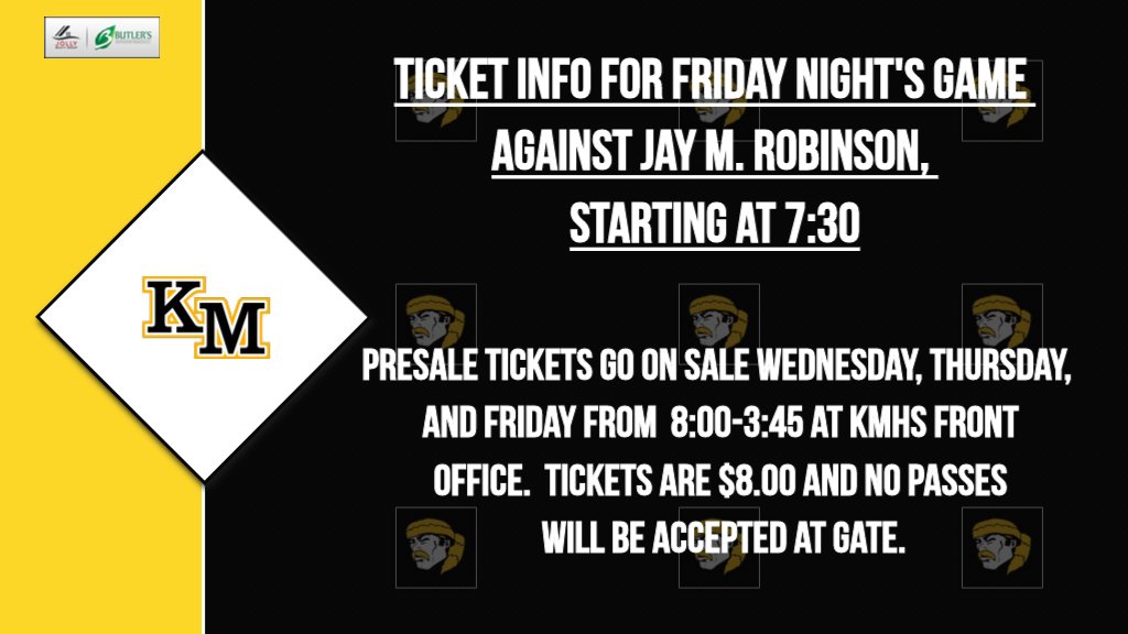 KMHS_Athletics's tweet photo. Ticket info... https://t.co/vo8kFzLNv4