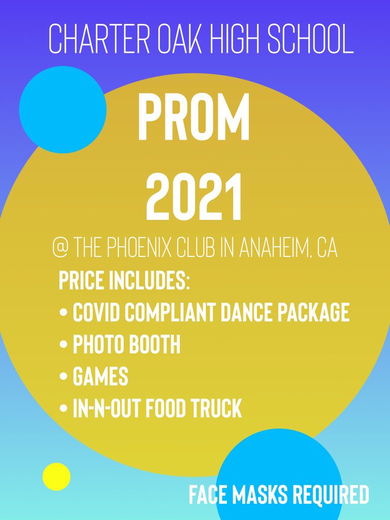 Excited to announce Prom 2021! 💙💛