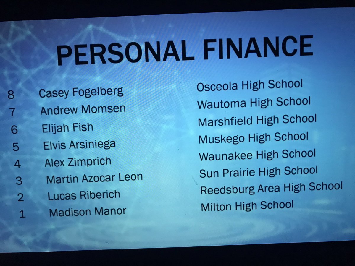 conniejump66's tweet photo. HUGE shoutout to our two National Qualifiers: Lucas Riberich who received 2nd place in Personal Finance and Madeline Corbin who received 4 th place in Business Communication!!! Well done Beavers!!! #rahsburg #ReedsburgPride https://t.co/2mPvK5Gk4k