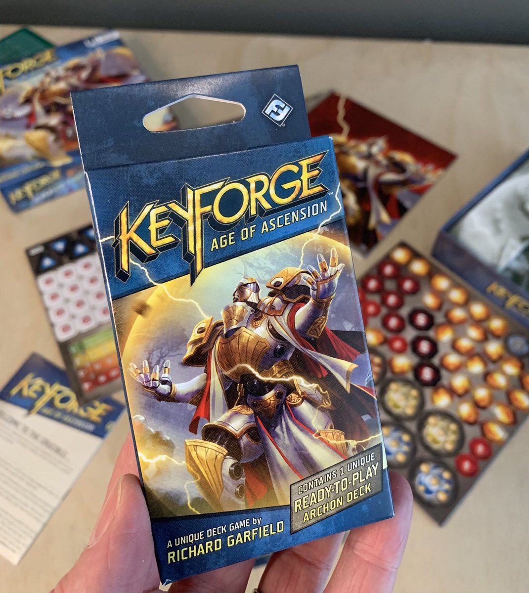 Played some KeyForge this weekend to get ready for Friday’s Dark Tidings release. Do you play? What’s your favourite set? #KeyForge #canadianboardgamers #whatdidyouplaymondays