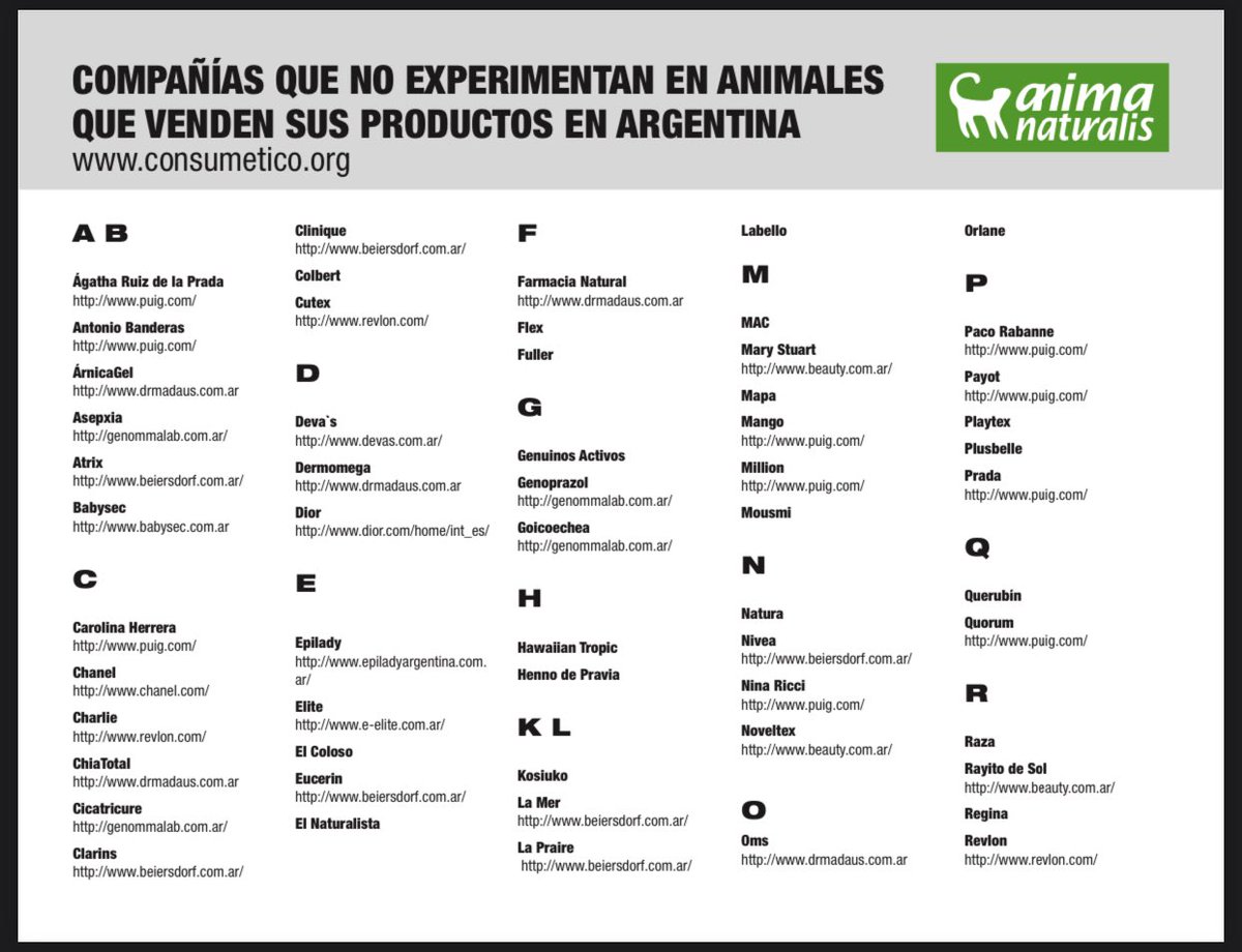 MiliPonce20's tweet photo. @mateoooov @catiperaltaa Es importante difundir el video, pero el propósito en realidad es dejar de consumir marcas/compañías que experimentan con animales. Les dejo esto: https://t.co/nbPYyDNRRI