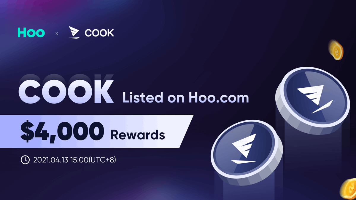 Hoo_exchange's tweet photo. 🚀 $COOK(Cook Protocol) listing bonus on Hoo!

✅Follow+RT+Like @Hoo_exchange @cook_finance 
✅Tag 3 friends
✅Join Hoo TG: https://t.co/5B1LrdgObc
✅Join $COOK TG: https://t.co/xSXWLtzJ99

😍20 ppl* 10 USDT+1 ppl * 50 USDT to 17:00, 15/04

👉Check it out: https://t.co/U4VIxVZfX3 https://t.co/1TEq2JxHEU