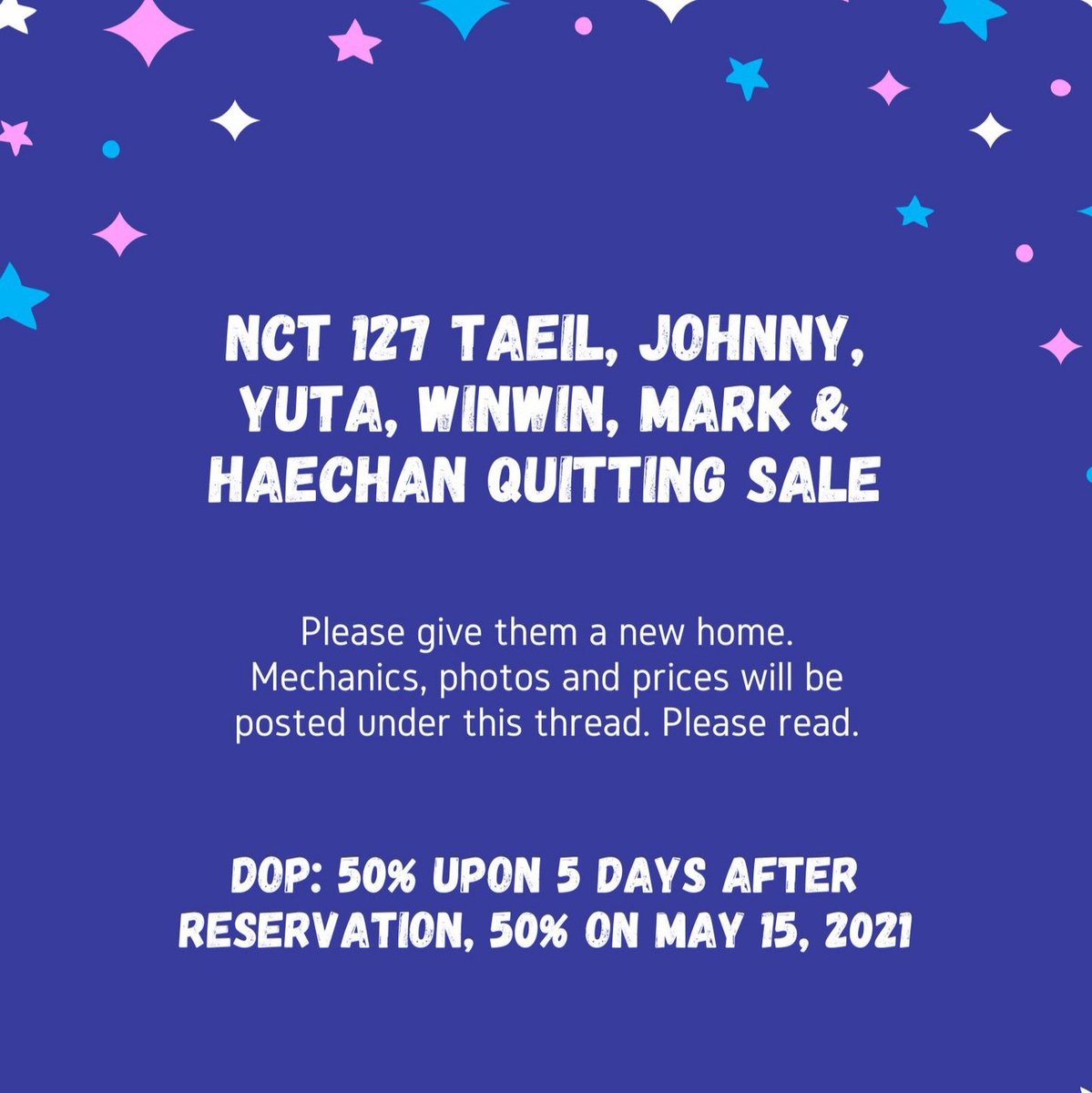  _dyngienim NCT 127 Taeil, Johnny, Yuta, Winwin, Mark & Haechan Photocard Quitting Sale Photos, prices and other details will be posted under this thread.Reservation form will be posted TONIGHT, at exactly 8PM. MOP: Gcash, BPI MOD: GGX, LBC Thank you! 