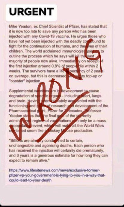 I’m angry at the FLOOD of toxic misinformation that is being spread about COVID vaccines because it’s actually murderous....people in their 70s with immune compromise in a city with > 200/100000 COVID cases weekly are AFRAID OF LIFE SAVING VACCINES... example absolute BS:1/