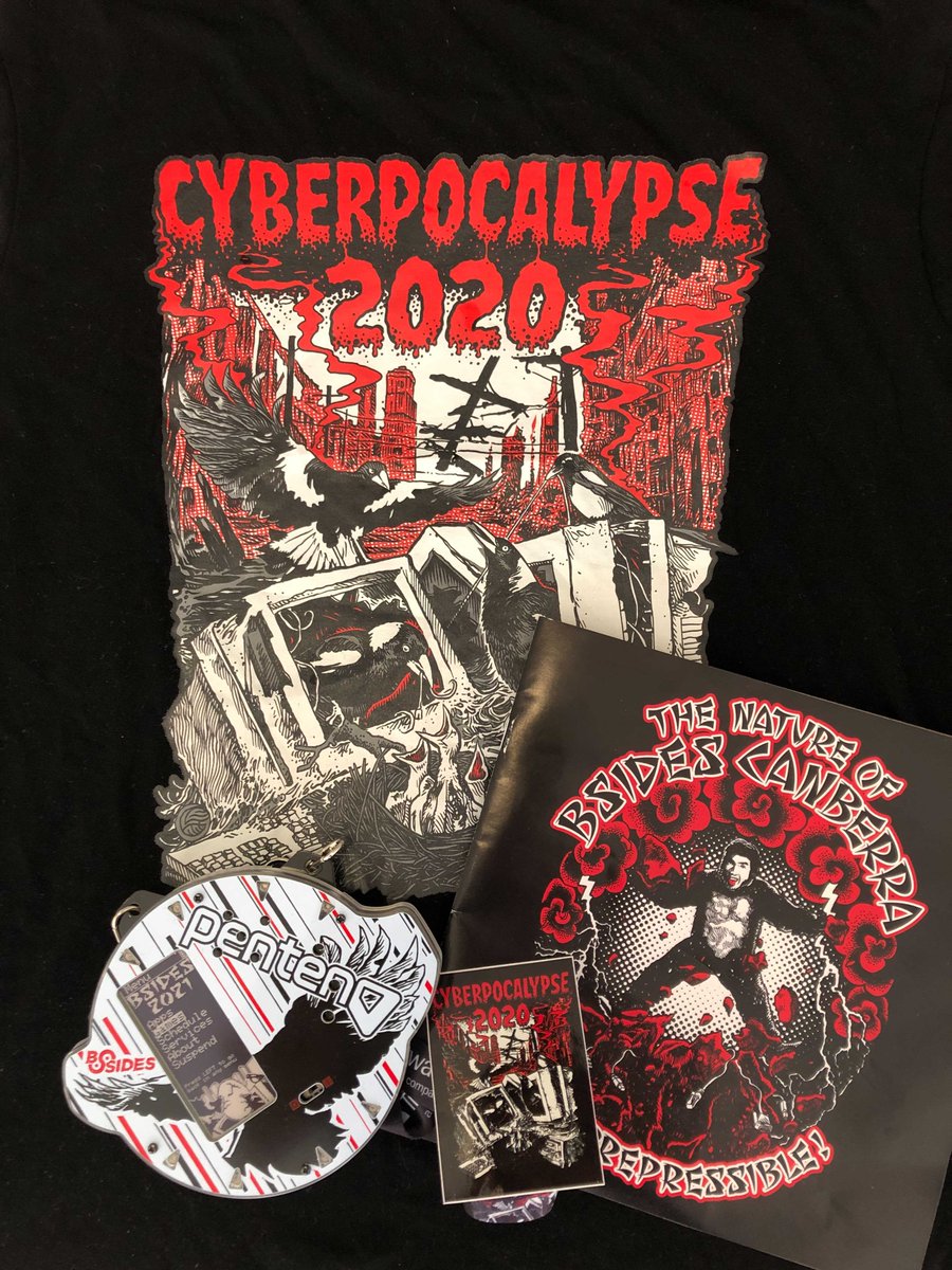 Big thanks to <a href="/kylieengineer/">Kylie McDevitt</a>, <a href="/silviocesare/">Silvio Cesare</a>, all the sponsors and volunteers that made <a href="/BSidesCbr/">BSidesCanberra</a> 2021 happen and <a href="/PentenCyber/">Penten</a> for the badge.

We highly appreciate <a href="/cybearsCTF/">Cybears</a>, <a href="/CyberGovAU/">Australian Cyber Security Centre</a>, and <a href="/BSidesCbr/">BSidesCanberra</a> volunteers for their efforts in making the CTF, IR and ICS challenges.