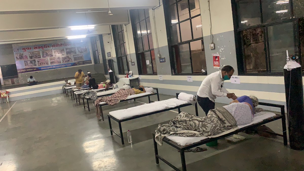 maheshanghanAAP's tweet photo. First @COVID isolation Center is starting by @AamAadmiParty and Yuva Sanskruti charitable trust with total 25 beds capacity working now with oxygen facilities  @HasanSafin @ArvindKejriwal @GulabMatiala @manoj_sorathiya @Gopal_Italia https://t.co/o6B89uzhPP