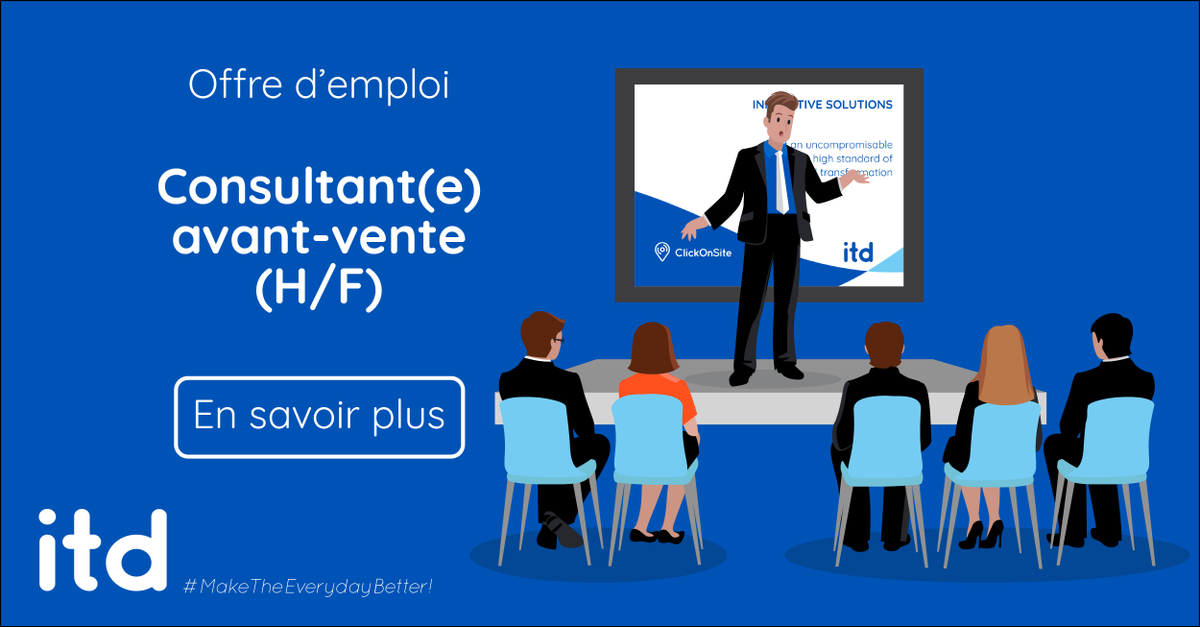 📌[#Jobs #Emploi] Vous connaissez bien l’univers des systèmes d’information et avez une âme de commercial(e) ? Vous aimez préparer et animer des démos? Postulez dès à présent et devenez notre nouveau (nouvelle) Consultant(e) Avant-Vente #ClickOnSite ⬇
fr.indeed.com/emploi/consult…