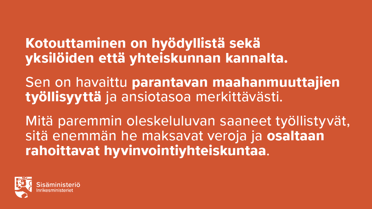Kuntien tärkeitä tehtäviä ovat mm. #kotouttaminen, osallisuuden ja yhdenvertaisuuden vahvistaminen sekä väestöryhmien välisten hyvien suhteiden edistäminen. #Kuntapolitiikka​an kuuluu siis tärkeitä ratkaisuja Suomen elinvoimaisuuden, tasa-arvon ja yhdenvertaisuuden eteen. 5/5